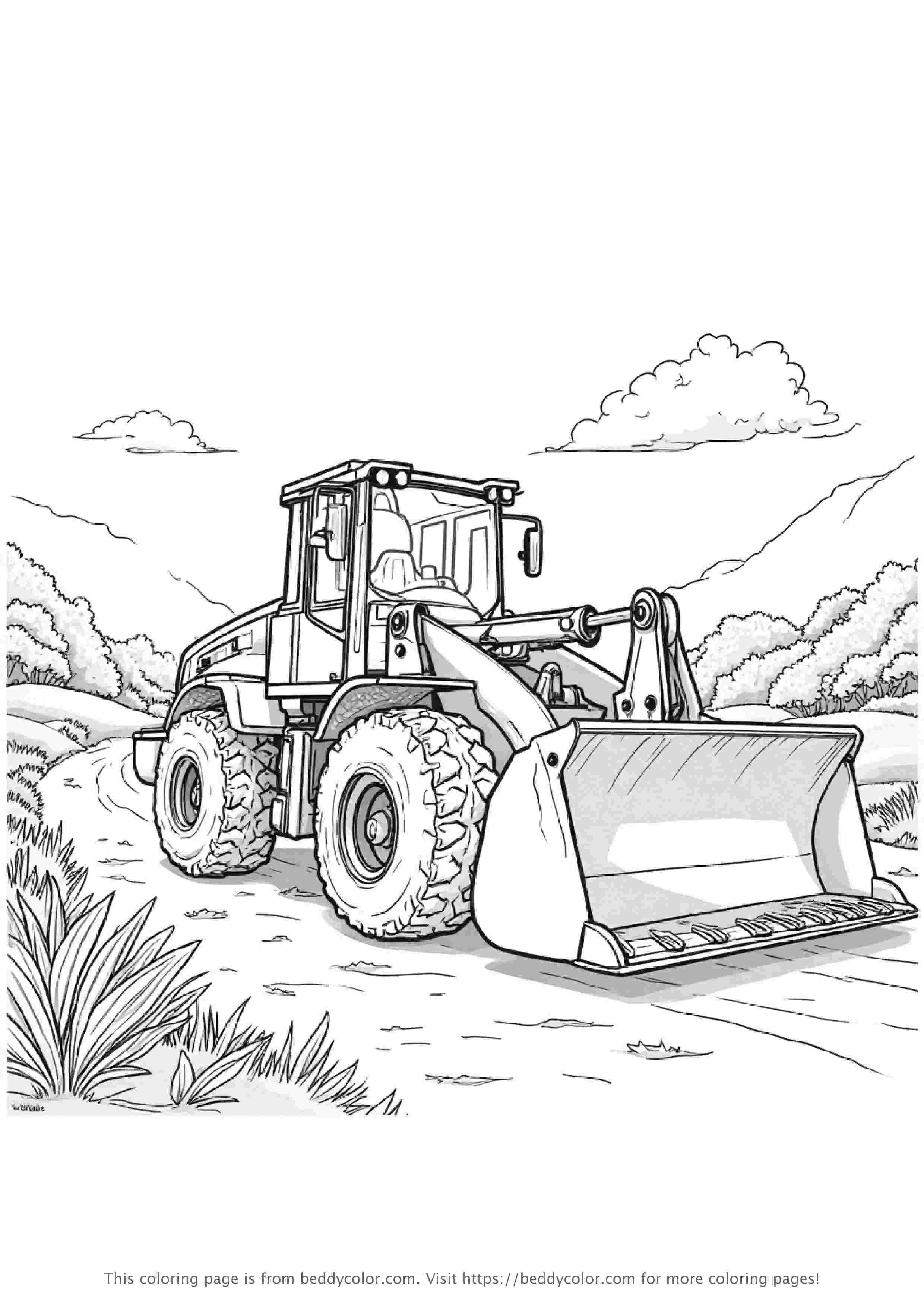 Loader Parked with Vehicles