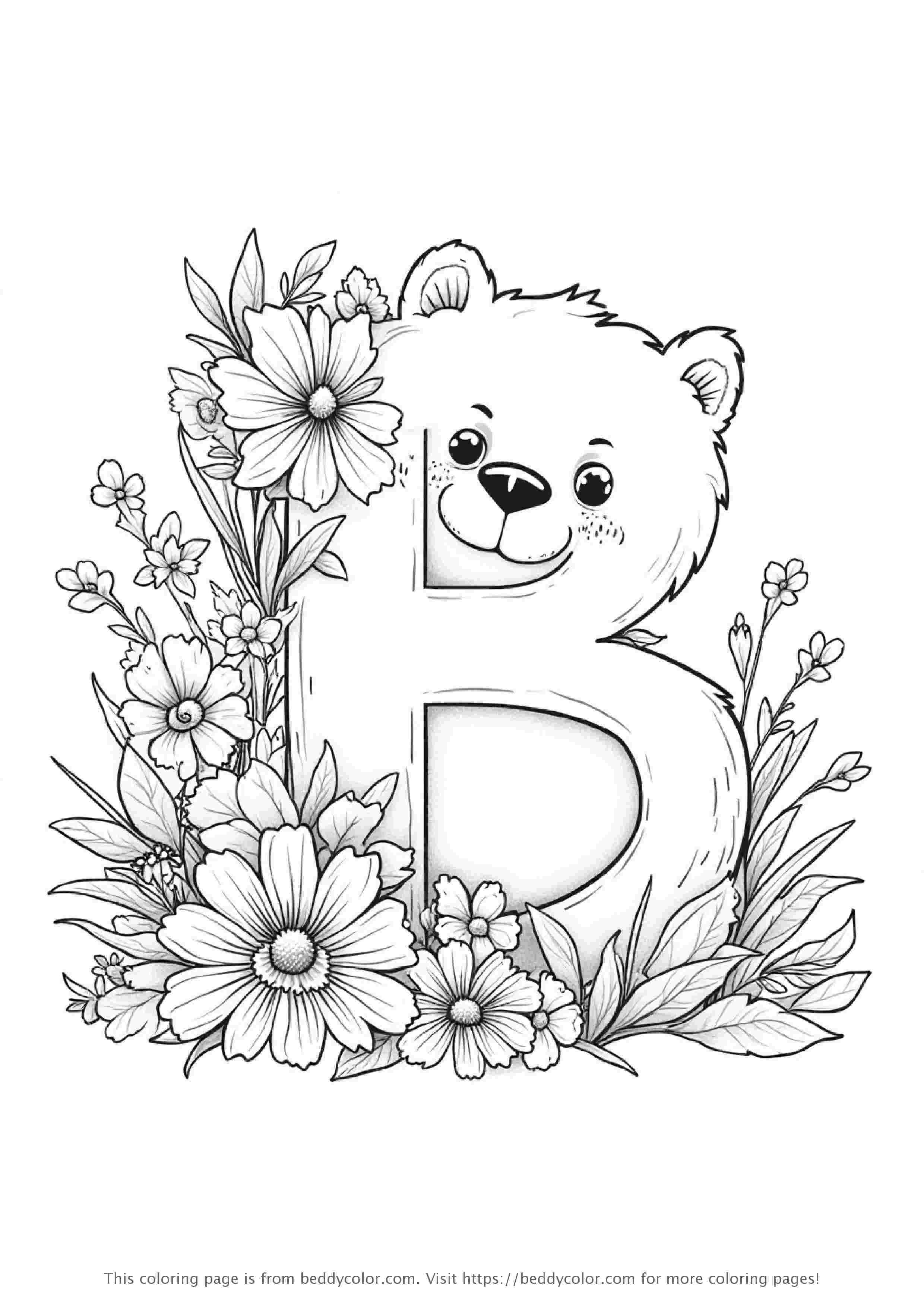 Letter B with a Bear