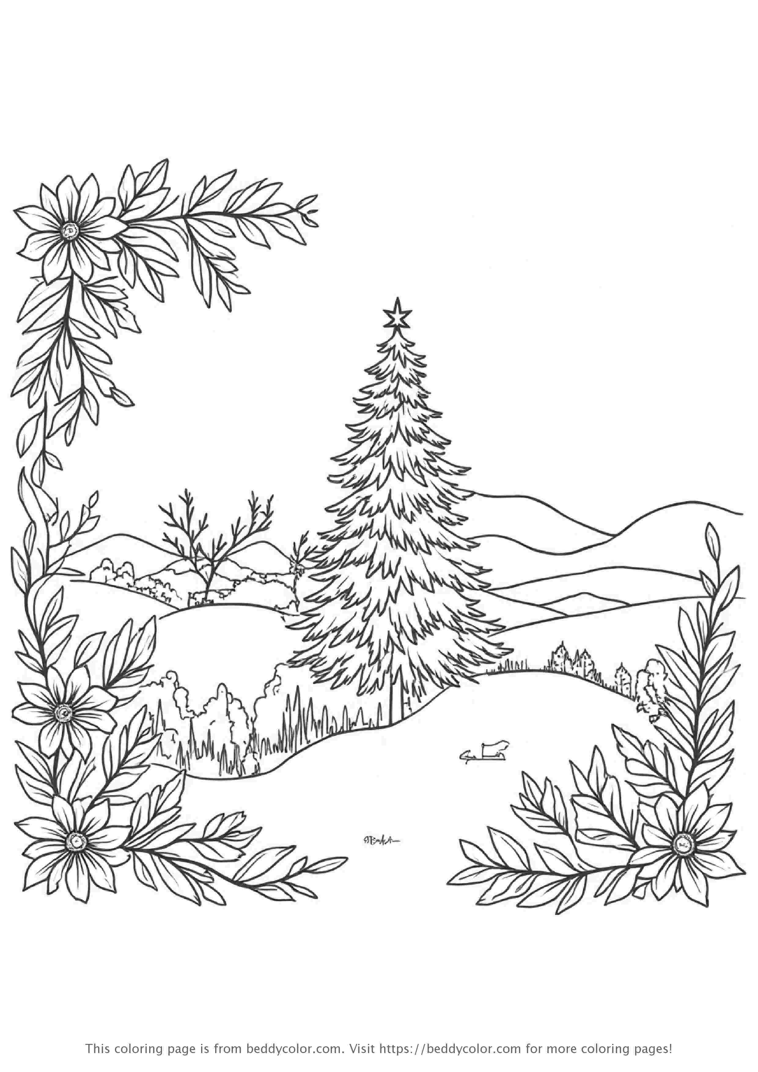 Christmas Holiday Coloring Page