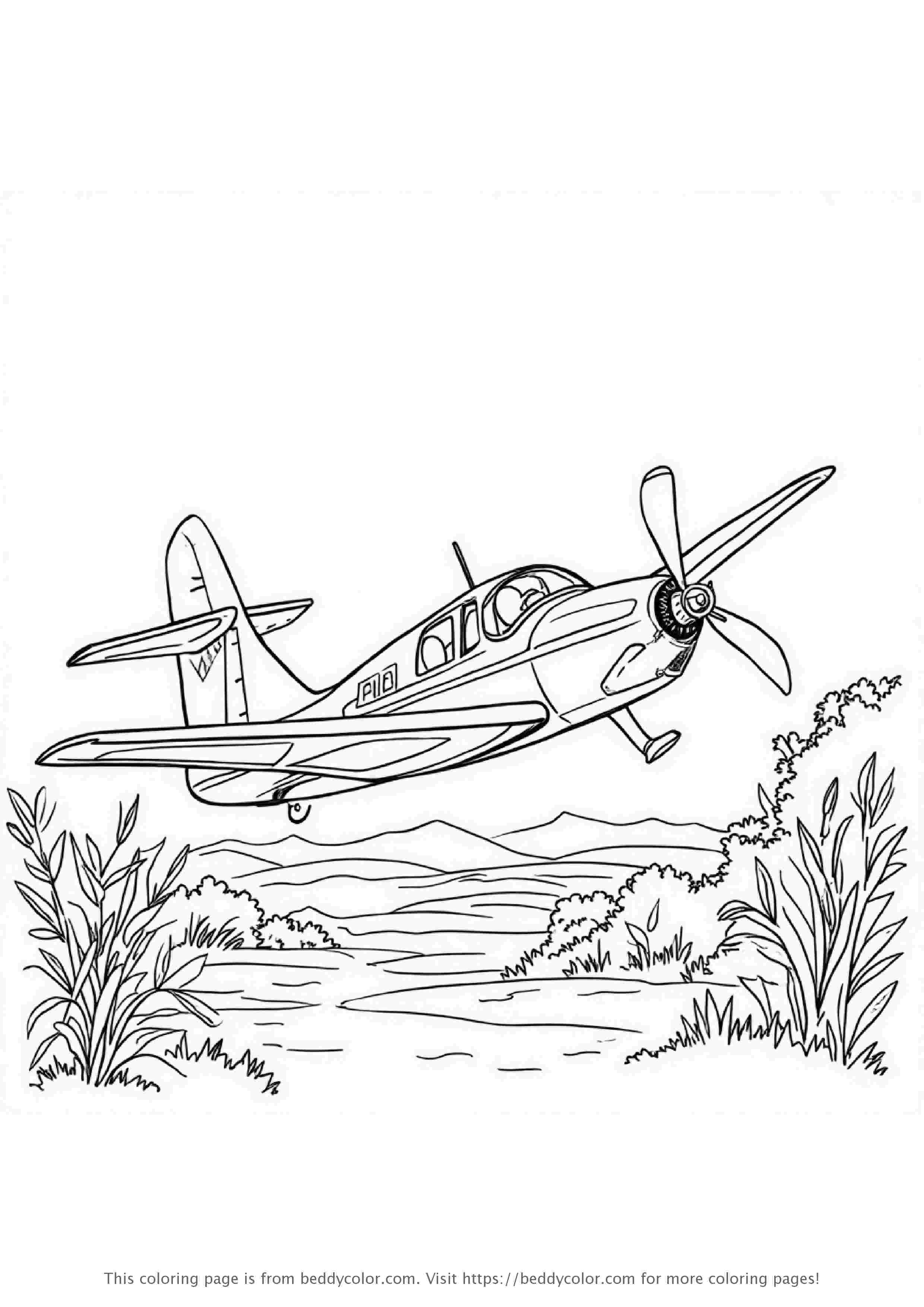 Propeller Plane Landing