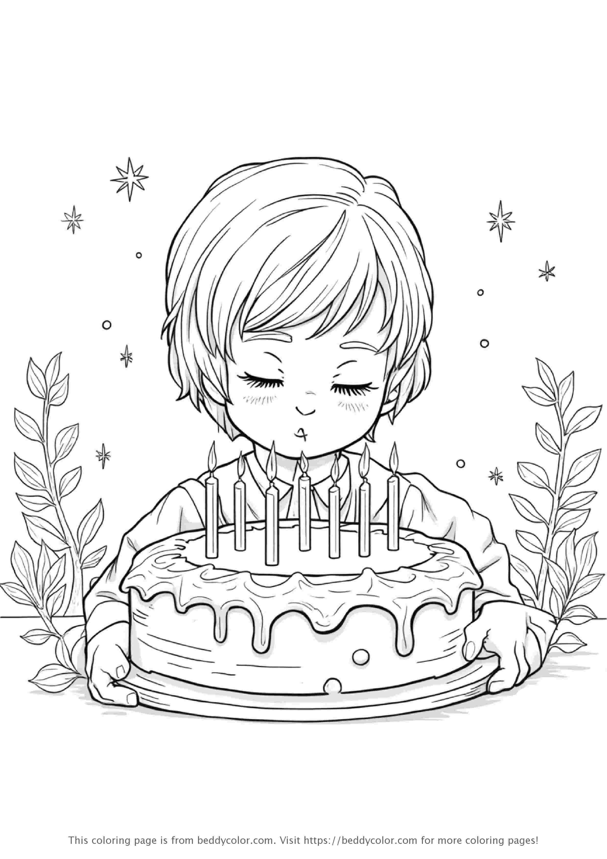 Child blowing out candles