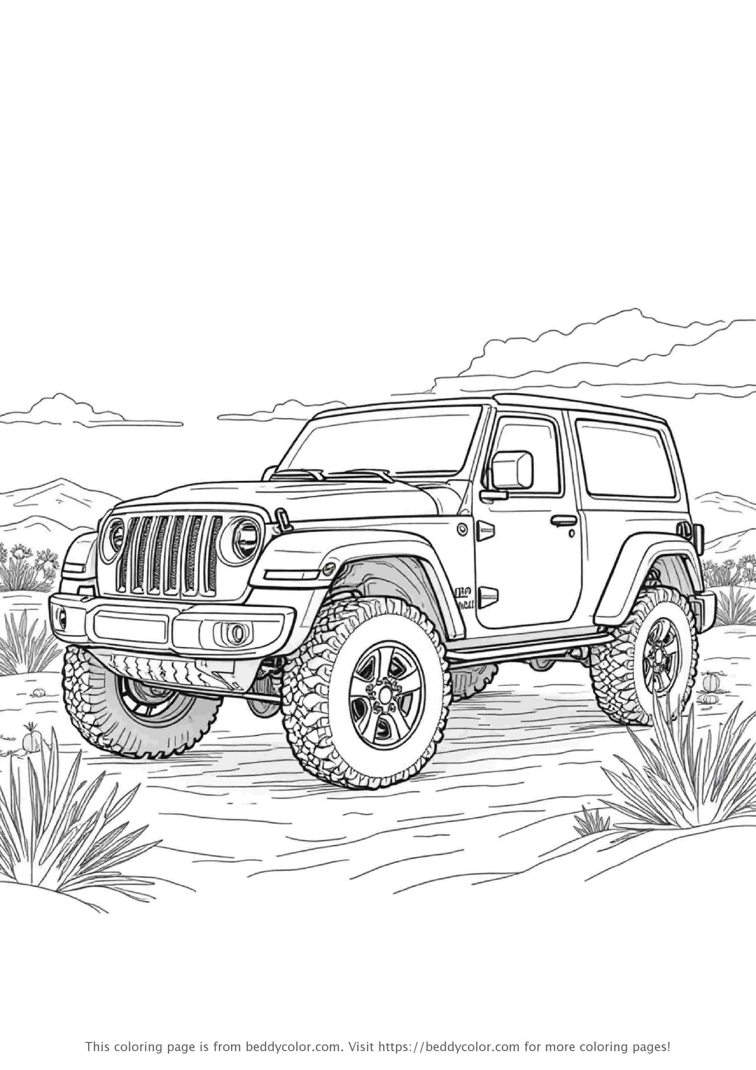 沙漠中的SUV