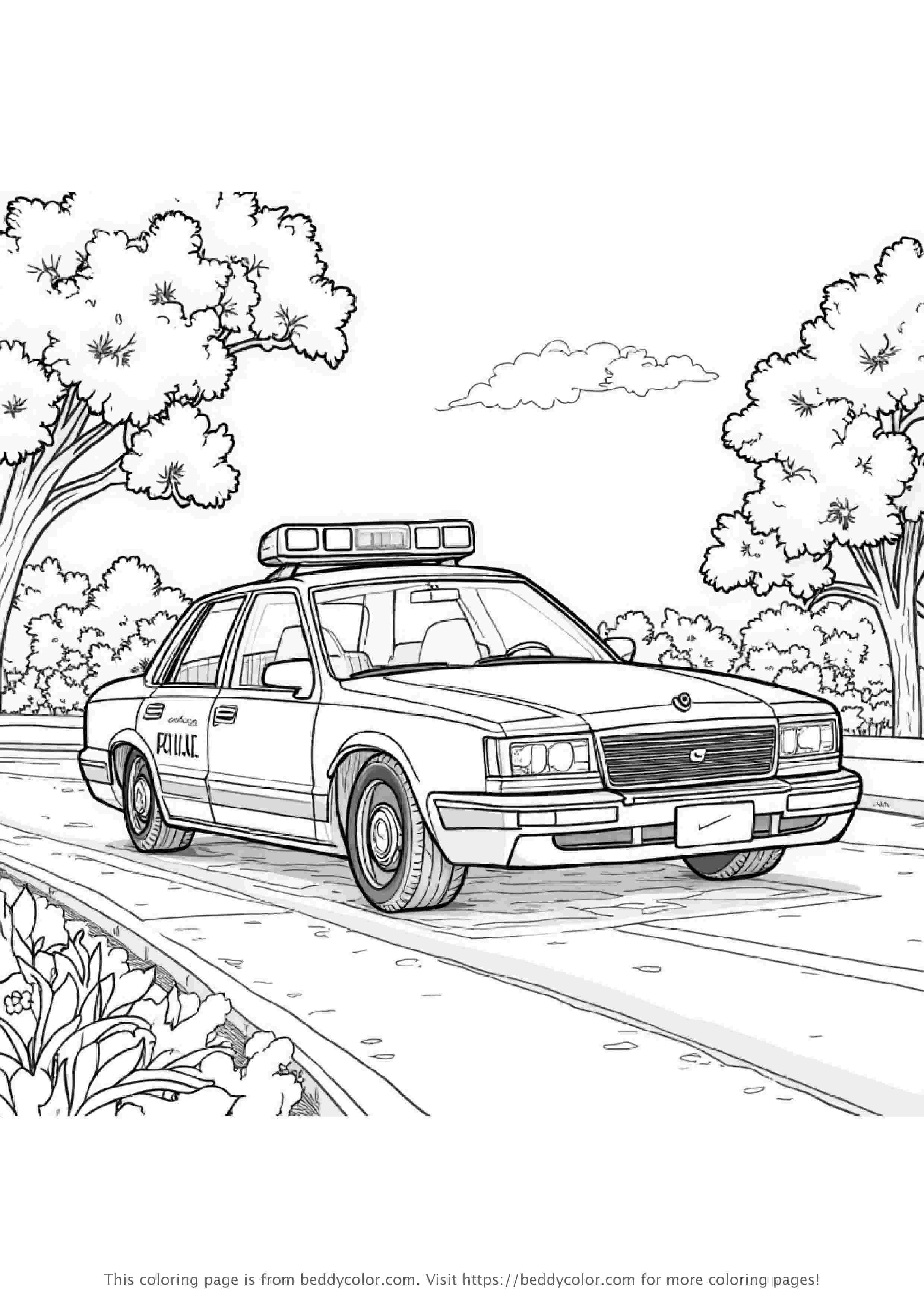 公路自行车经过警车