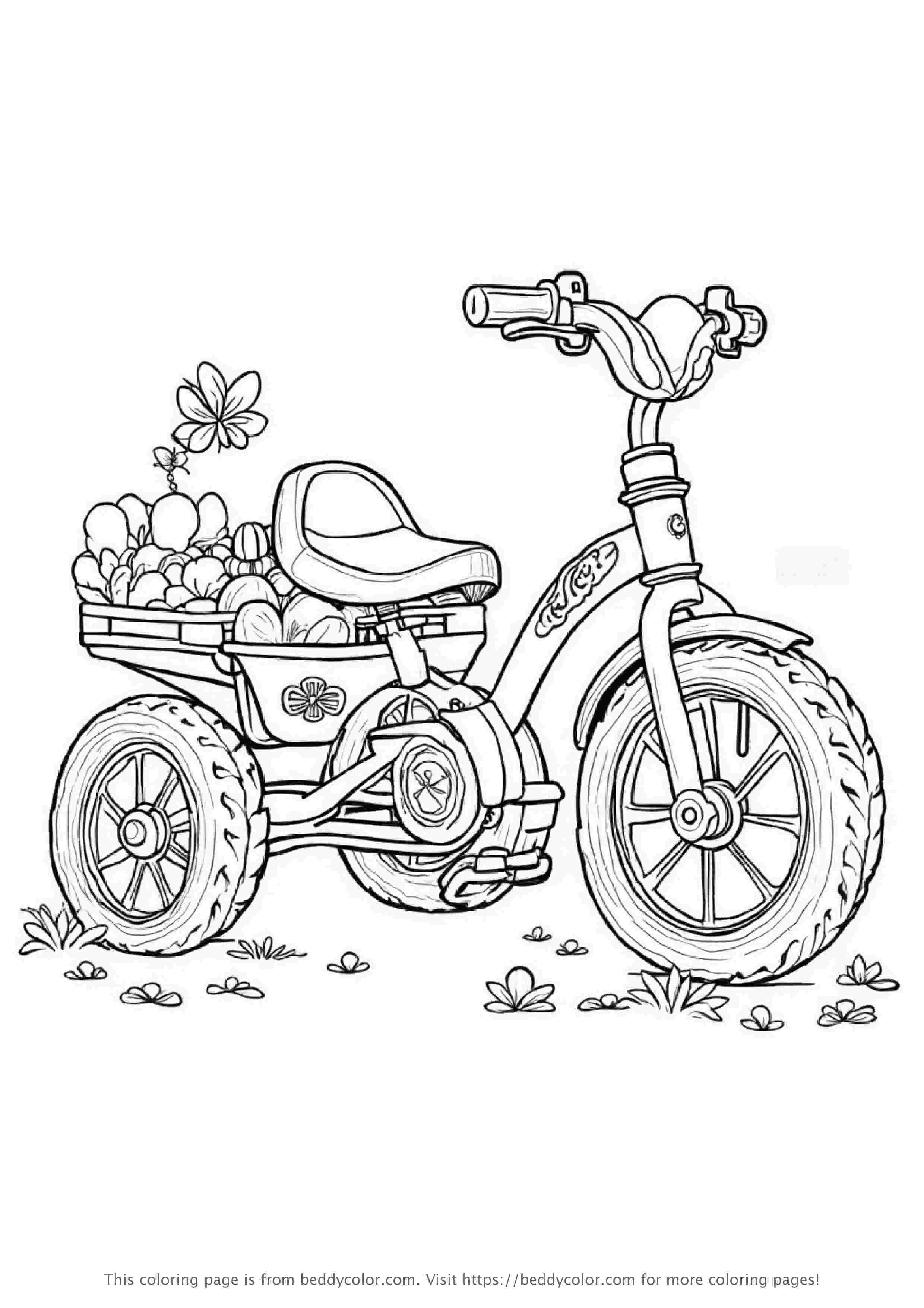 彩色玩具三轮车
