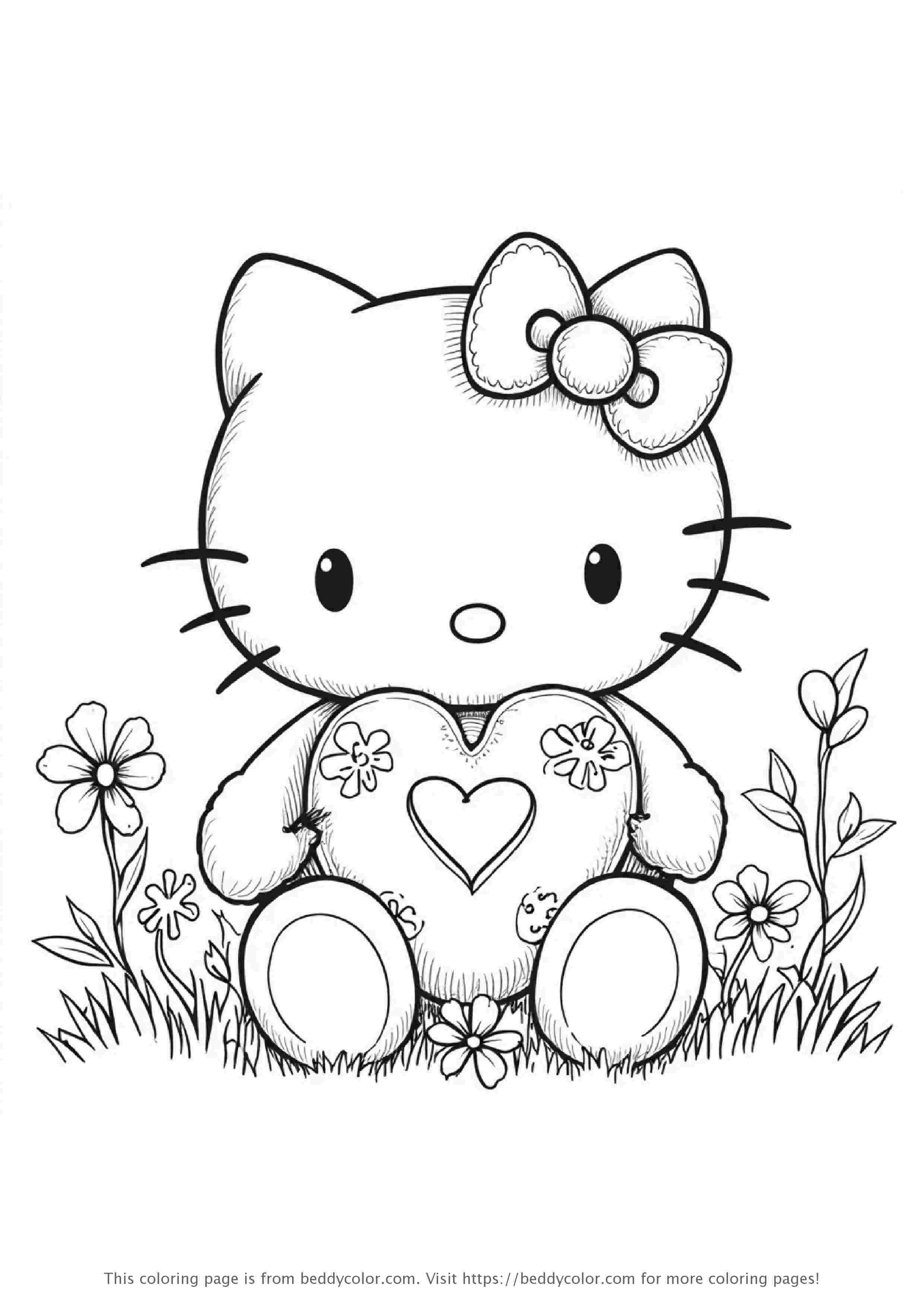 Hello Kitty with a teddy bear