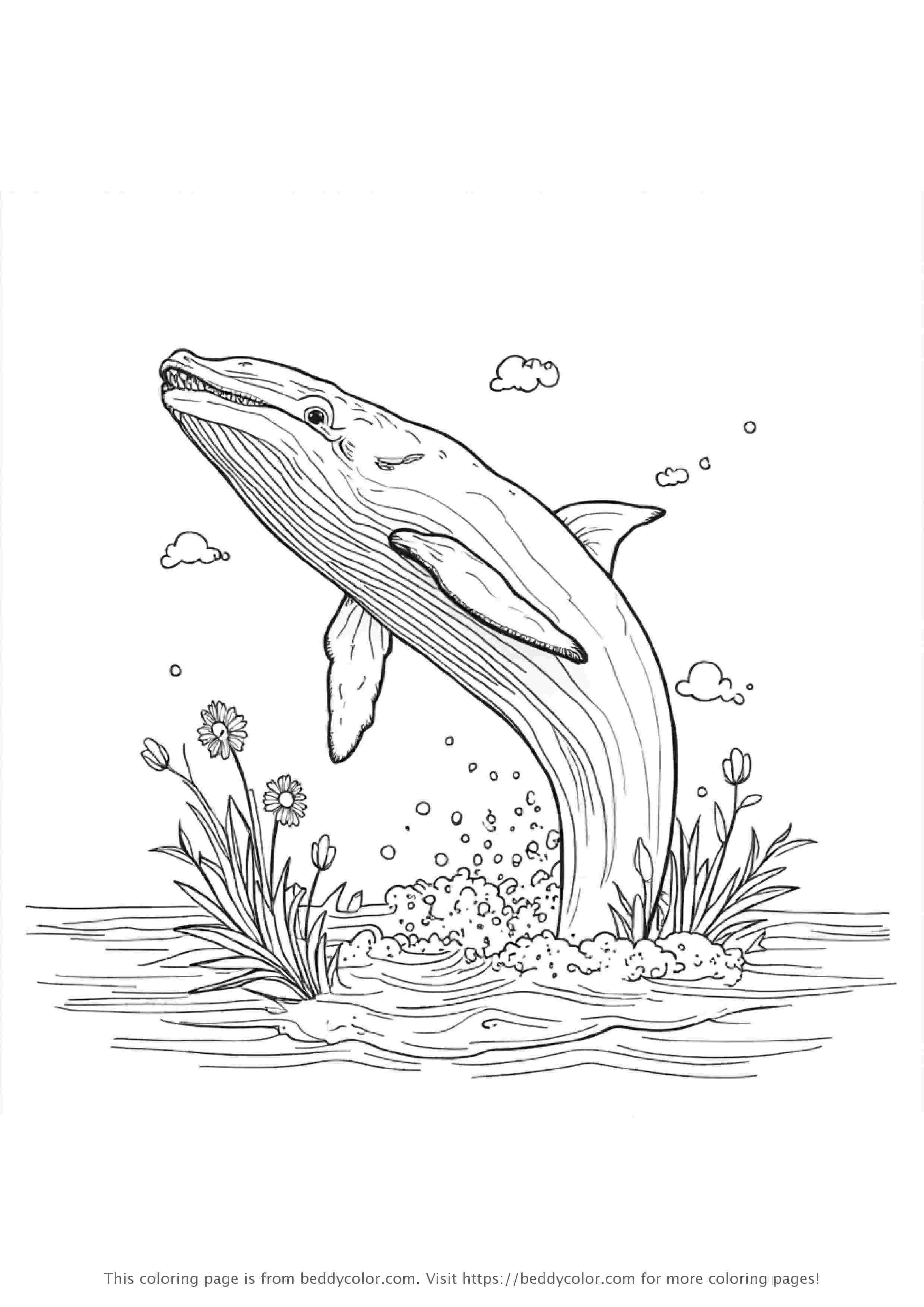 Humpback Whale Breaching Water