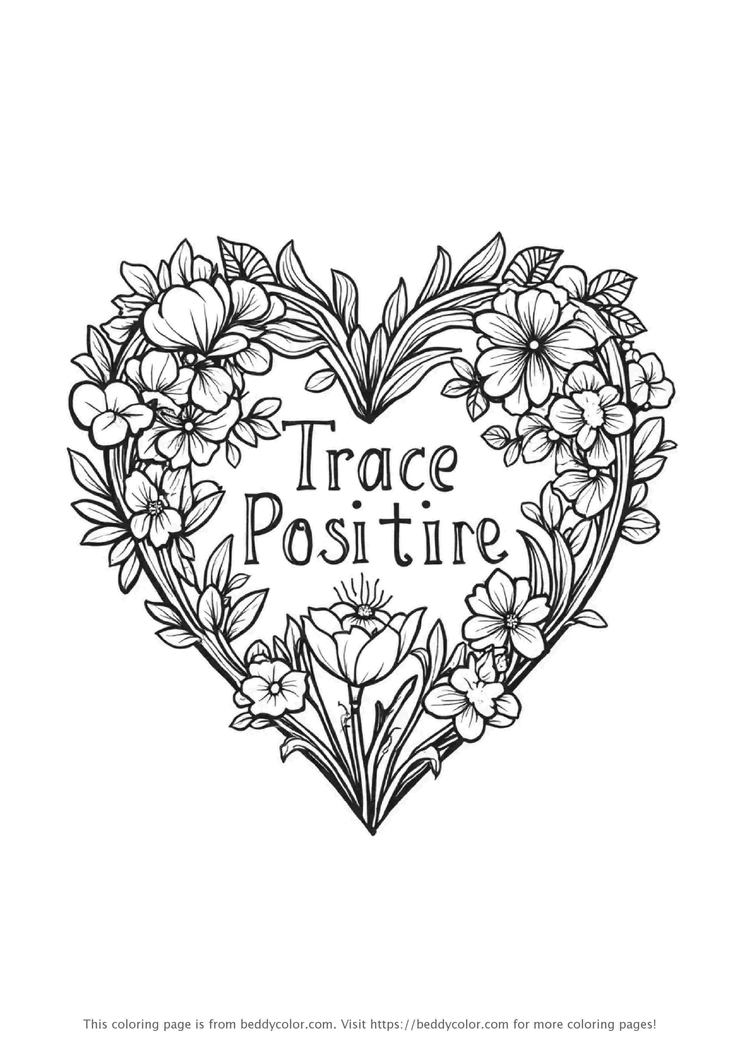 Trace Positive Words Heart