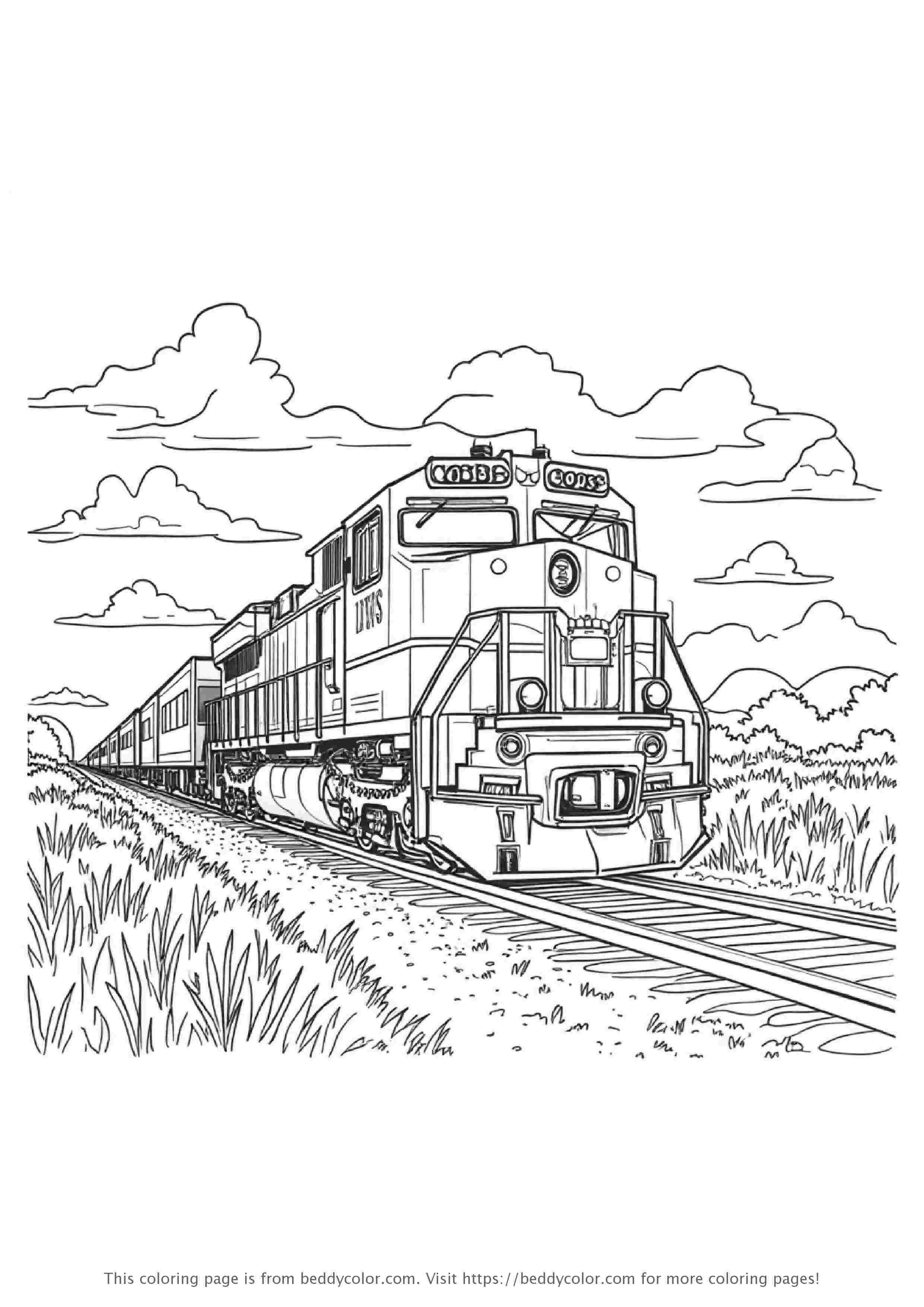 Freight Train at Sunset