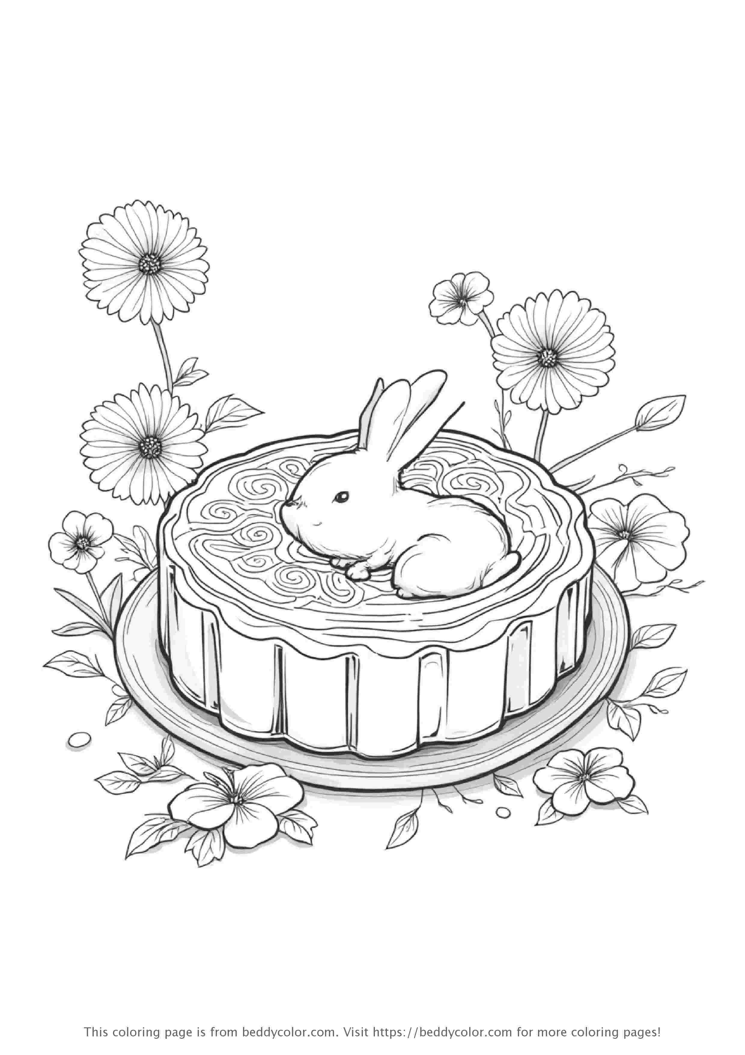Mooncake with Rabbit Imprint
