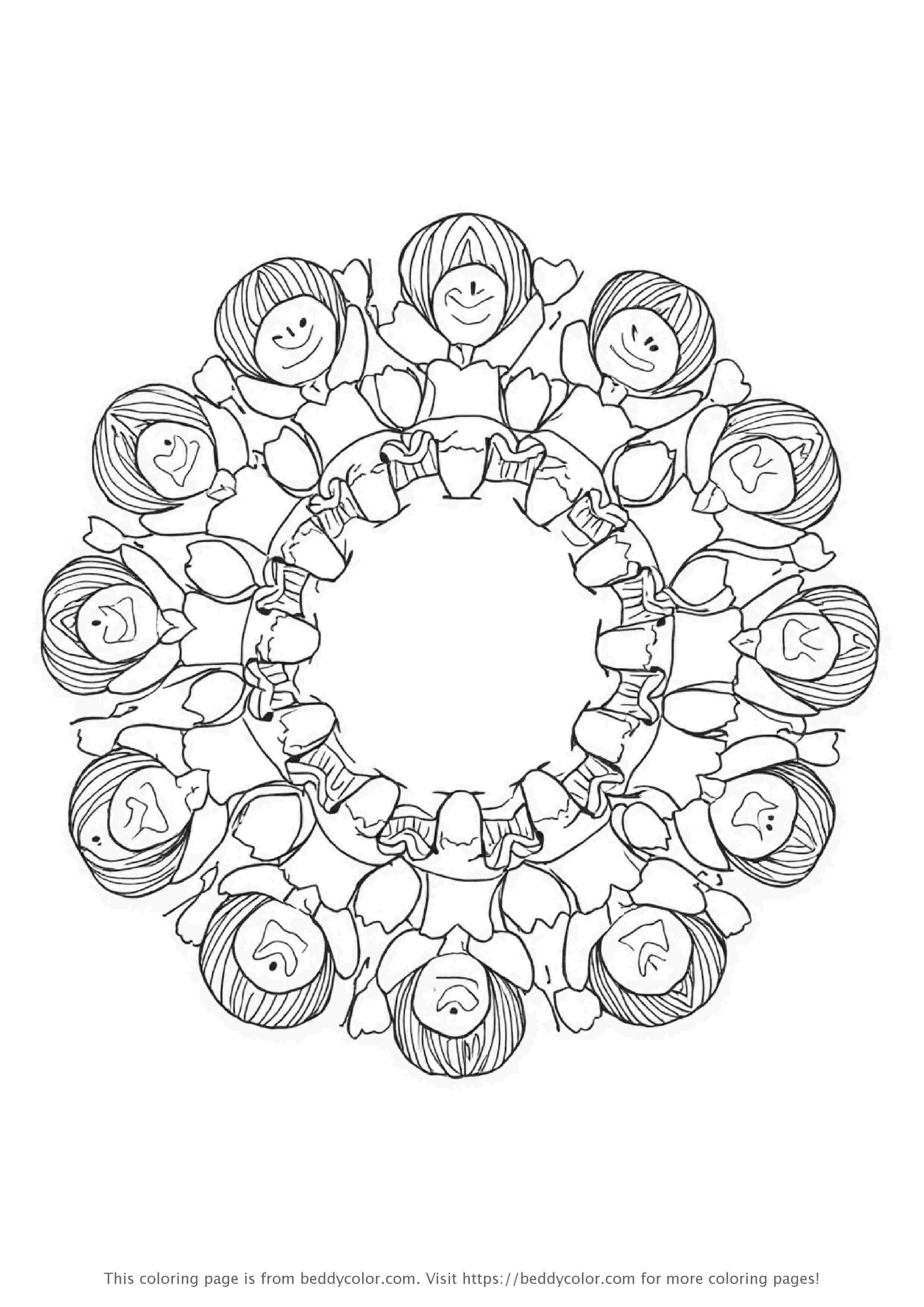 Children holding hands in circle