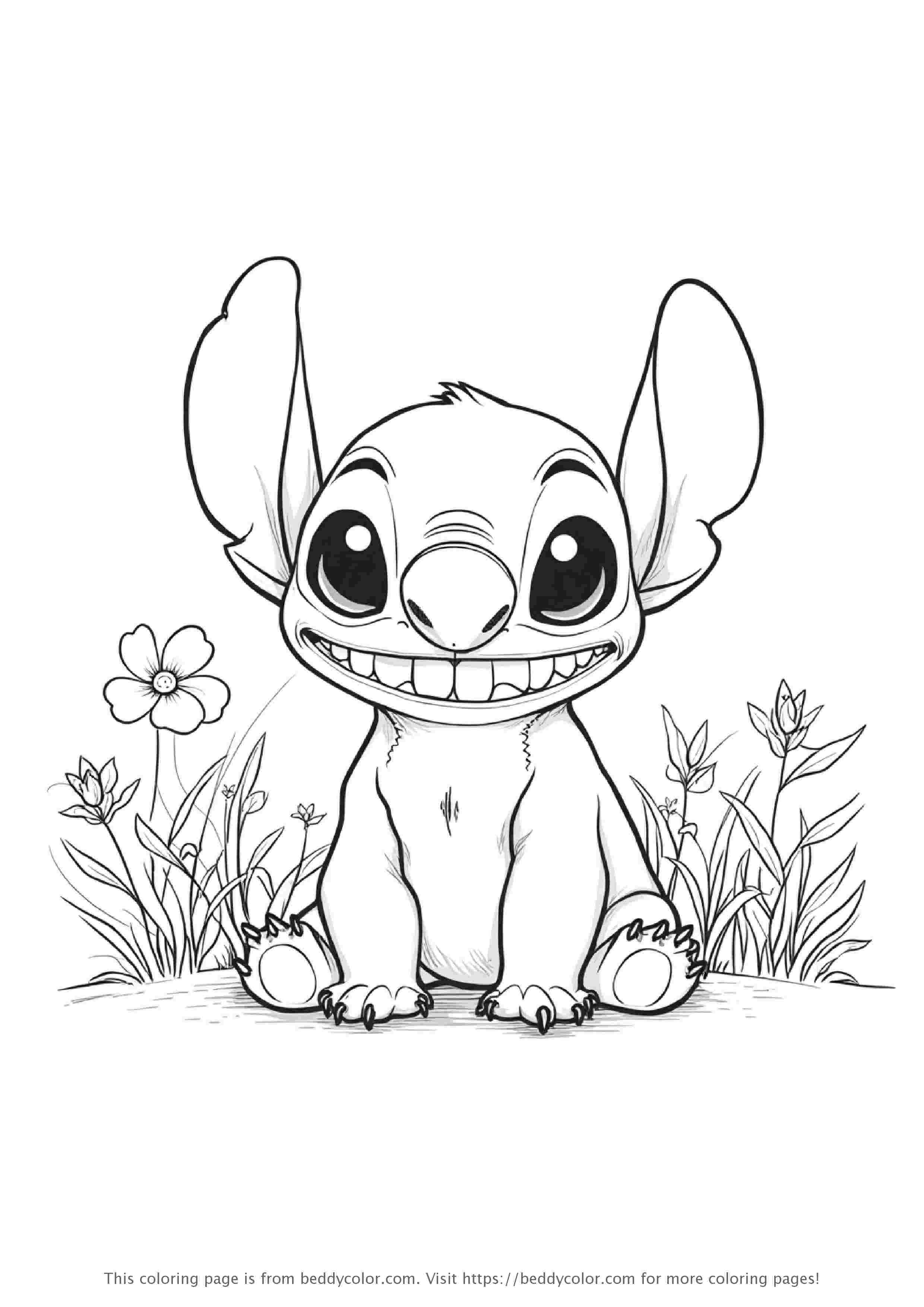 Stitch with Mischievous Grin