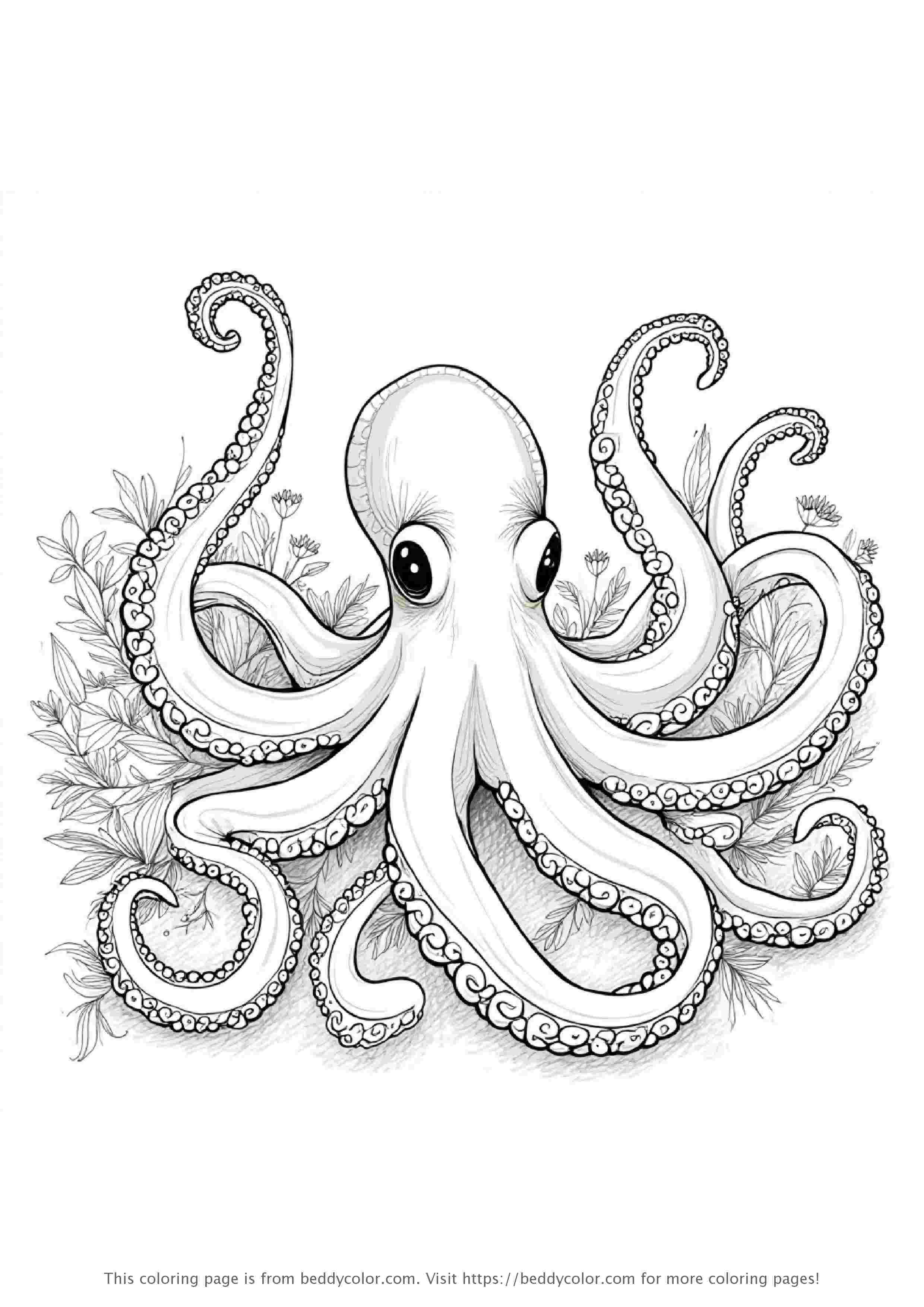 Octopus Waving Tentacles