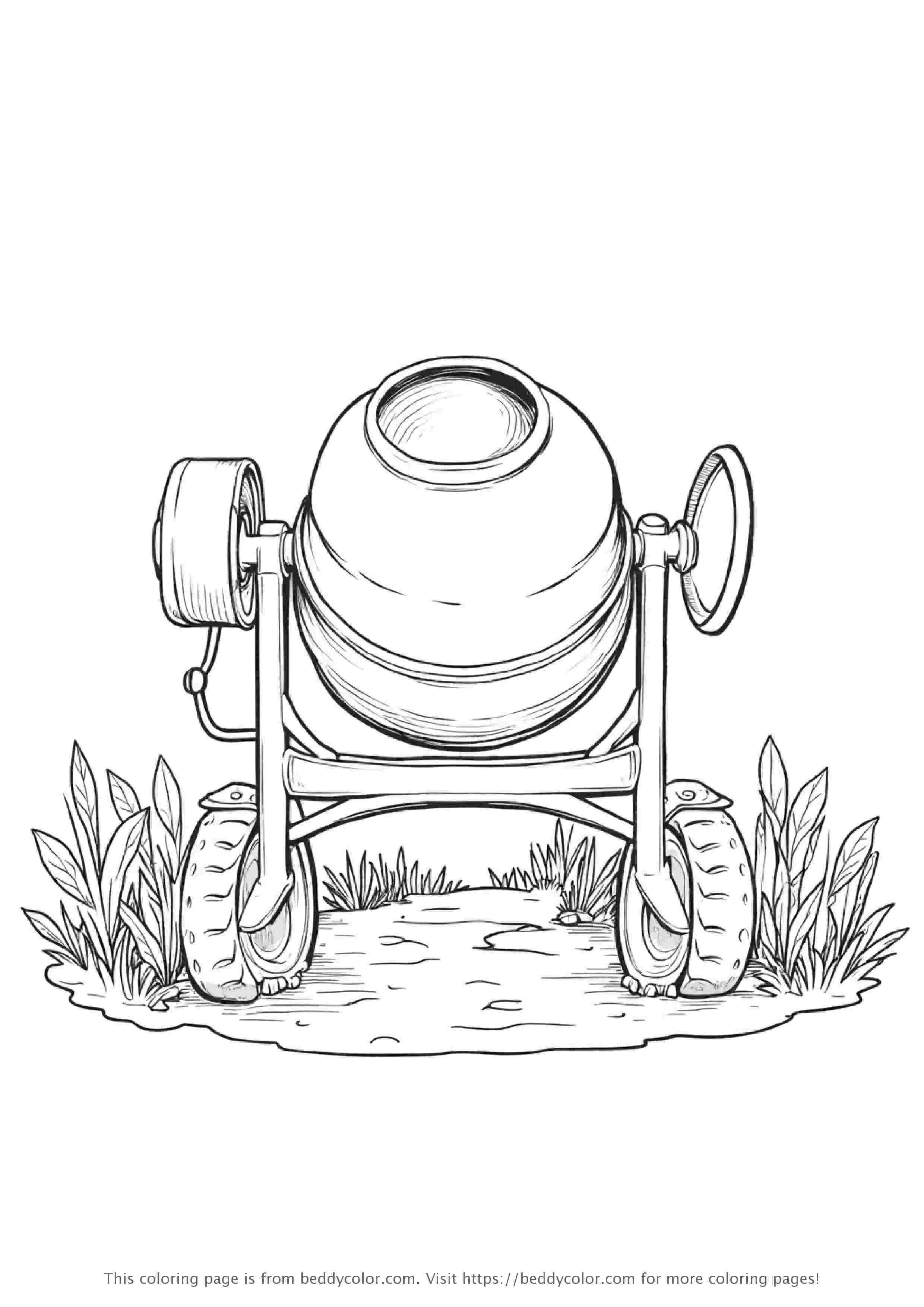 Simple Cement Mixer Outline