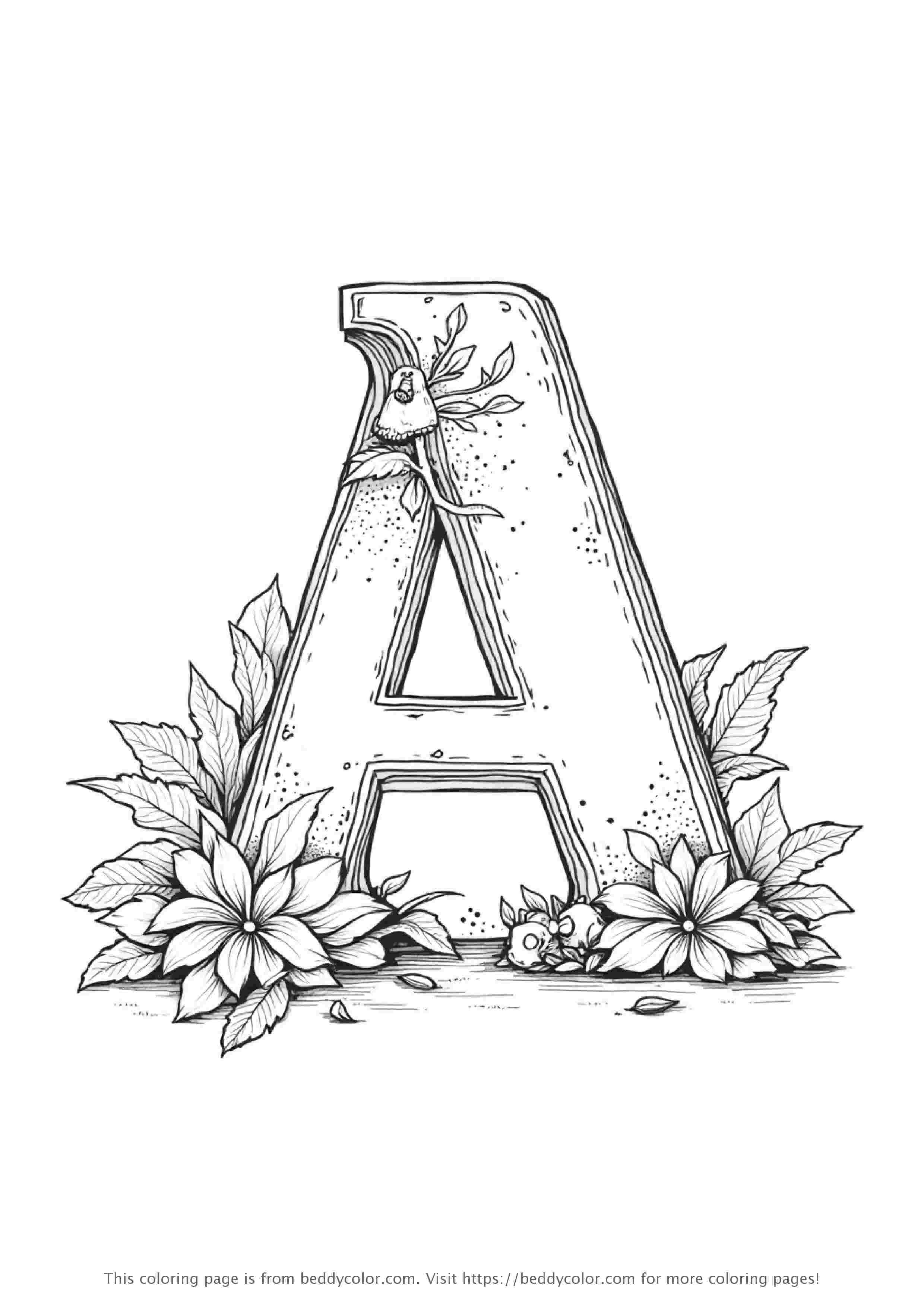 Alphabet Letter A with Apple