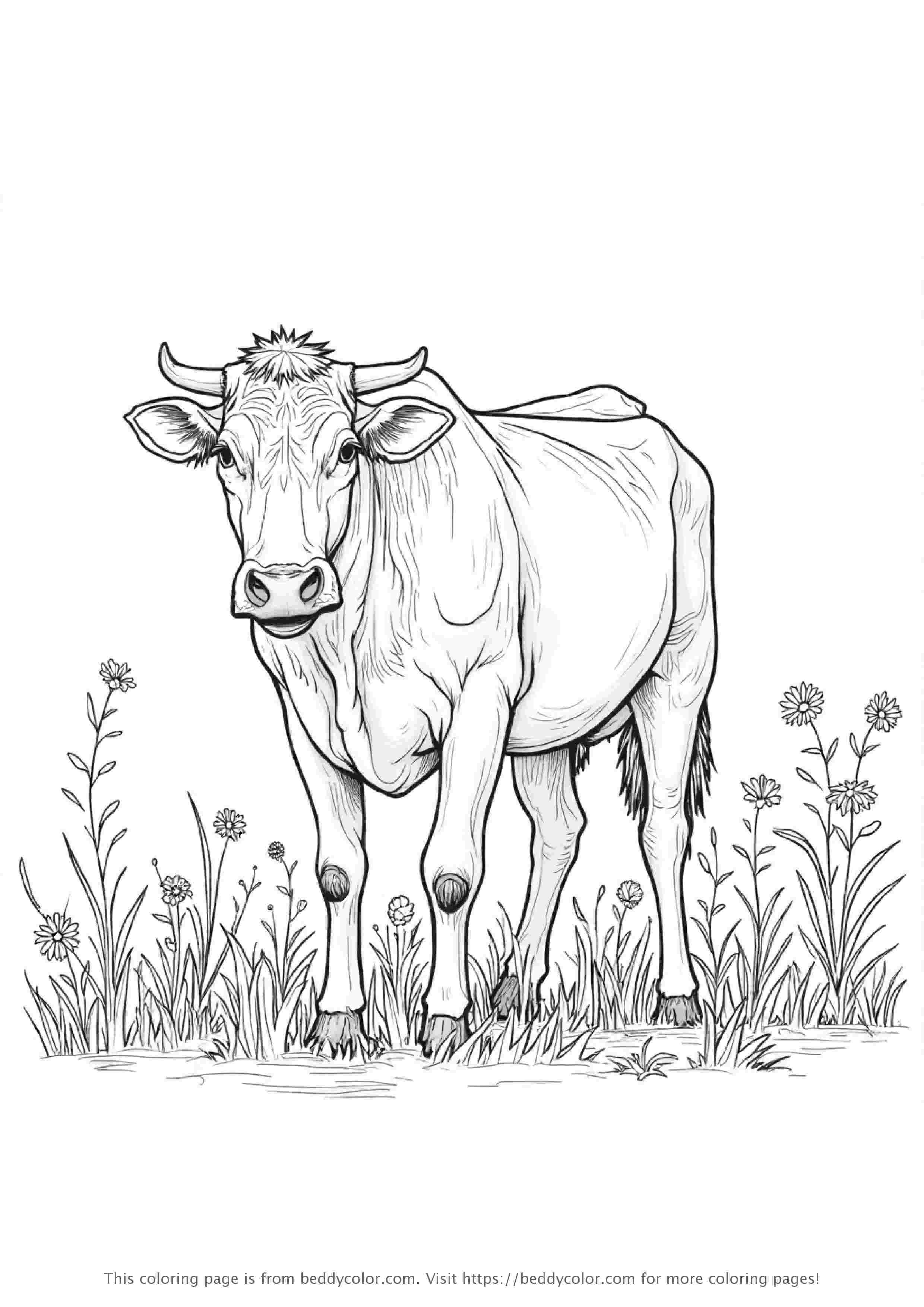 Cow Grazing in Pasture