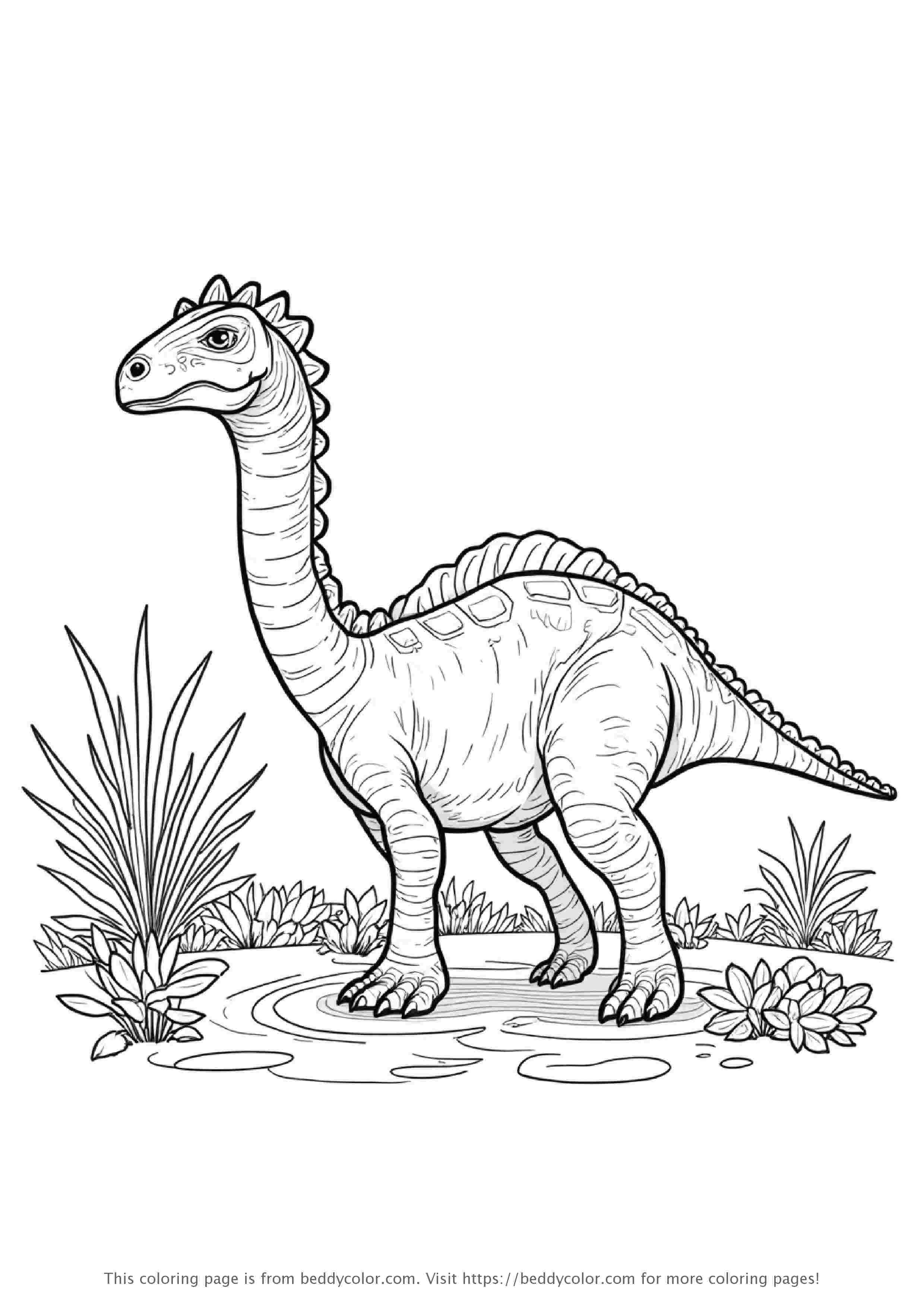 Brachiosaurus Eating Leaves