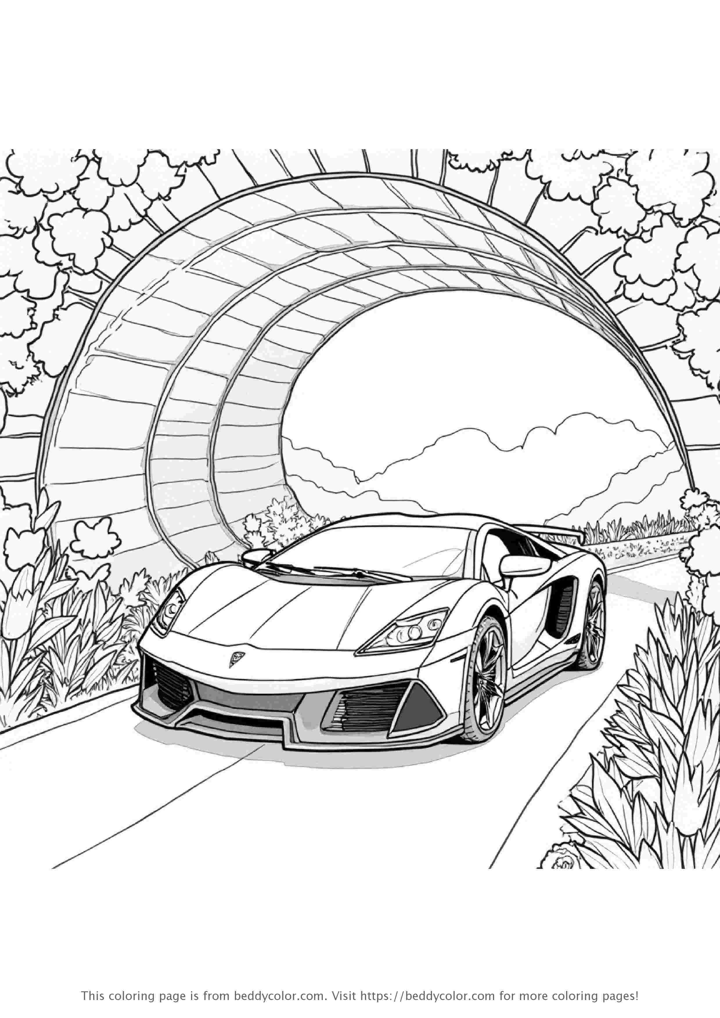 Sports Car in a Tunnel