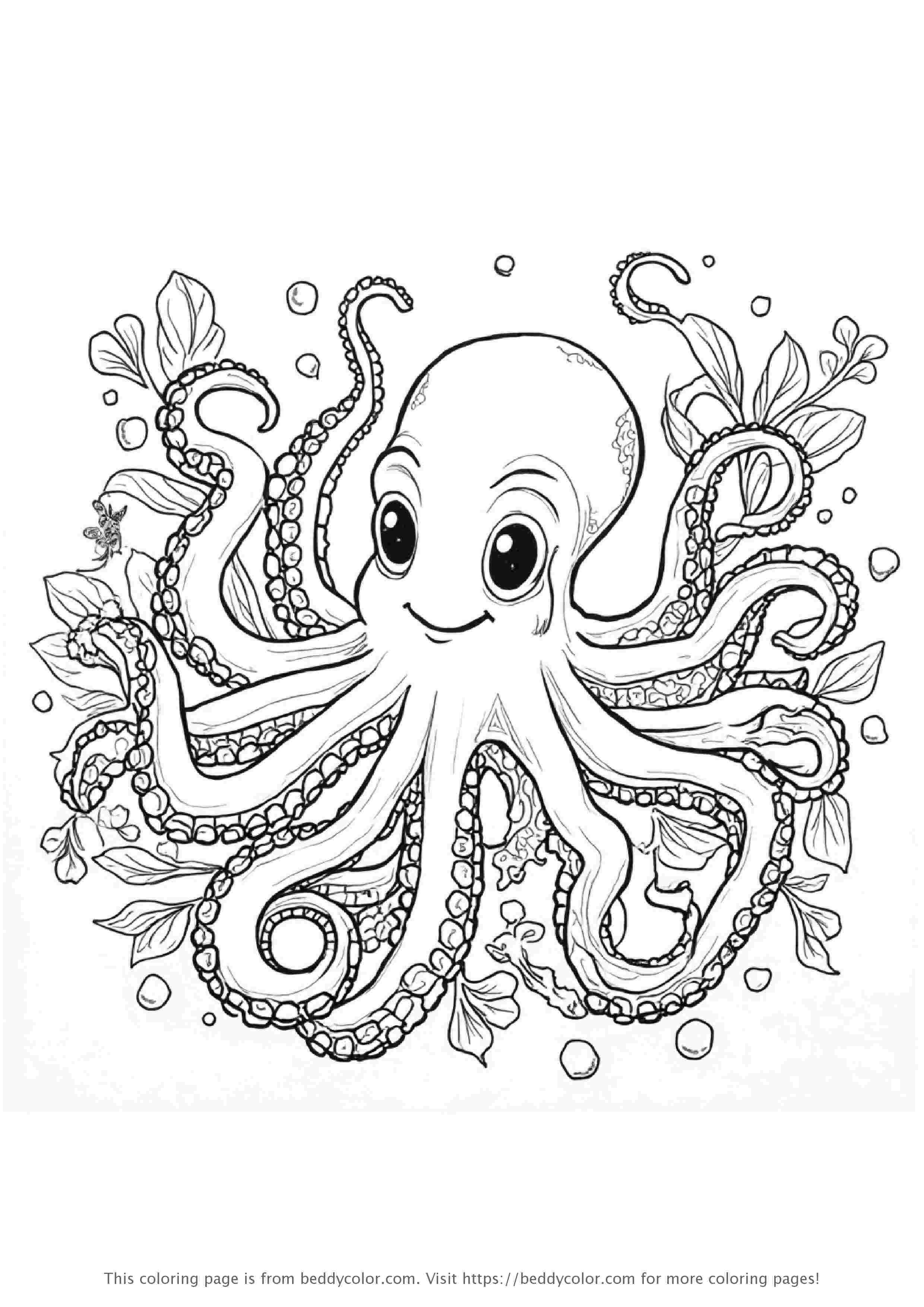 Octopus Waving Tentacles Playfully
