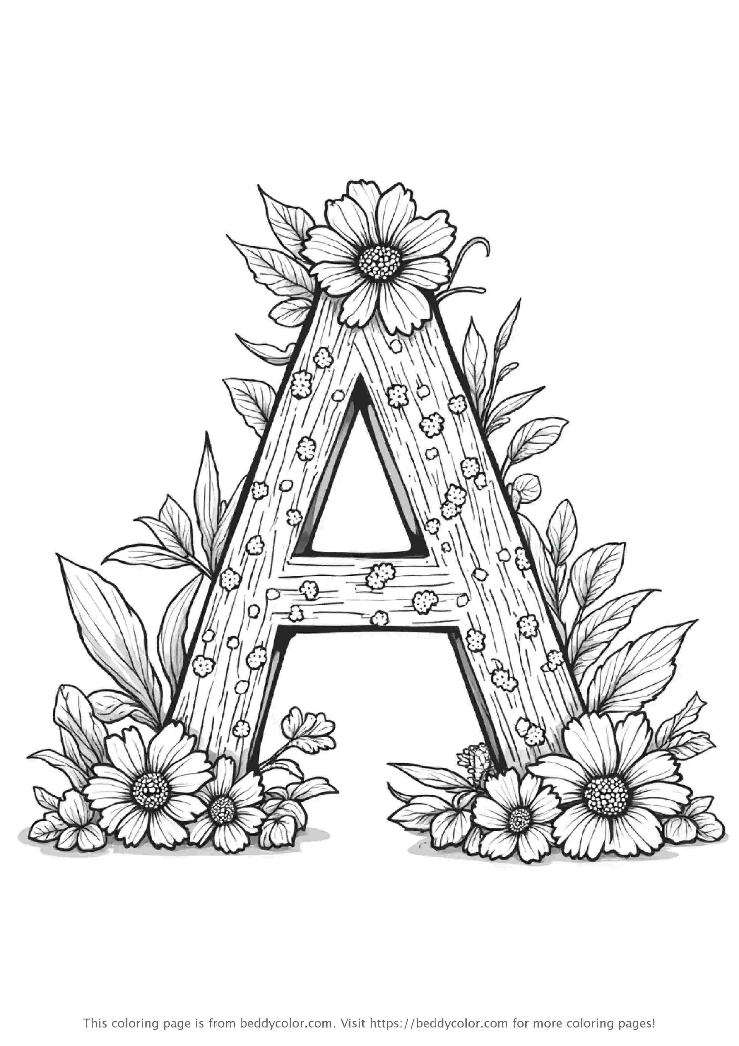 Alphabet Letter A Coloring Page