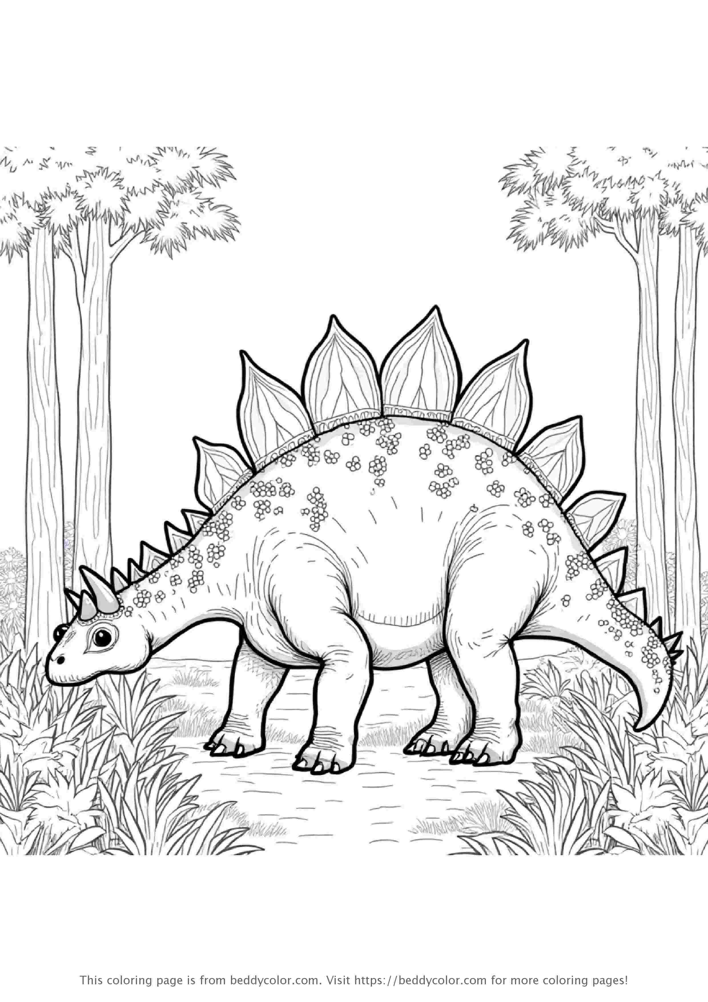 Stegosaurus in Forest