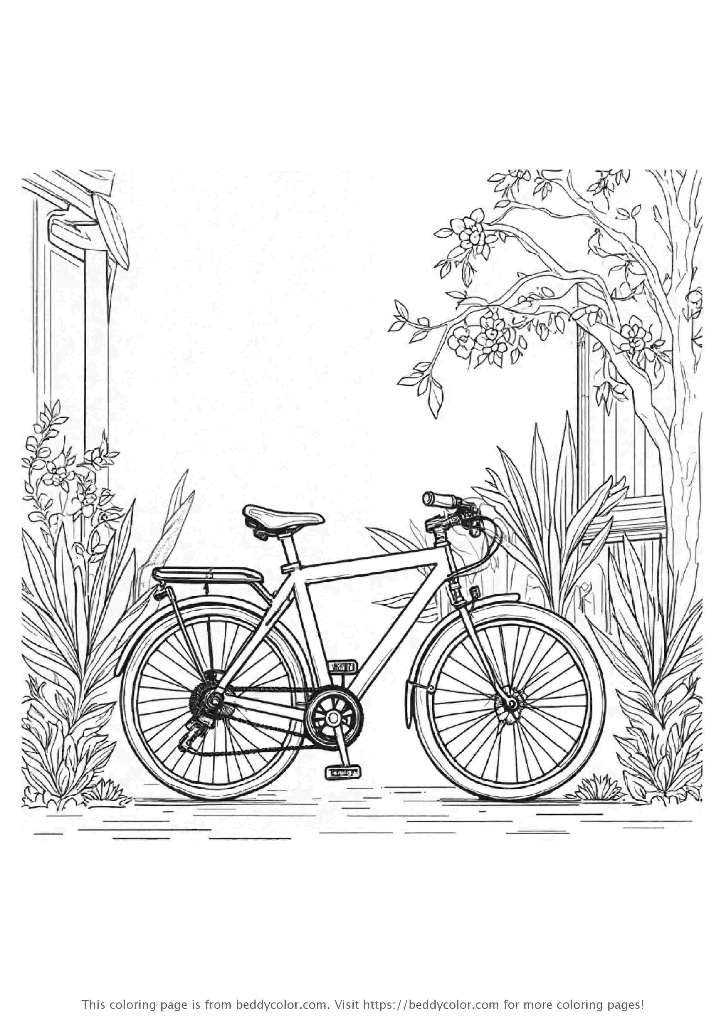 Road Bike Parked at Cafe