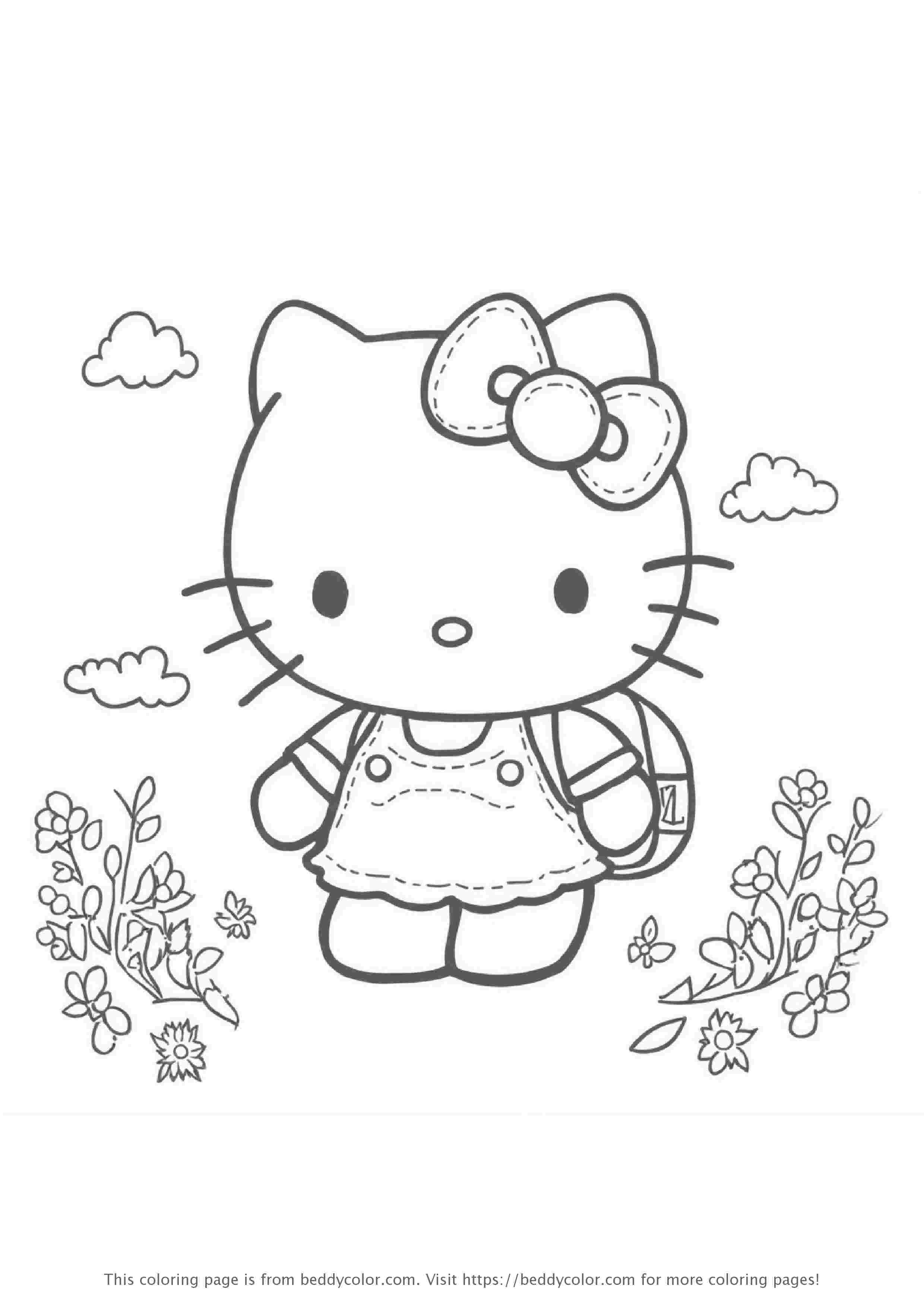 Hello Kitty going to school