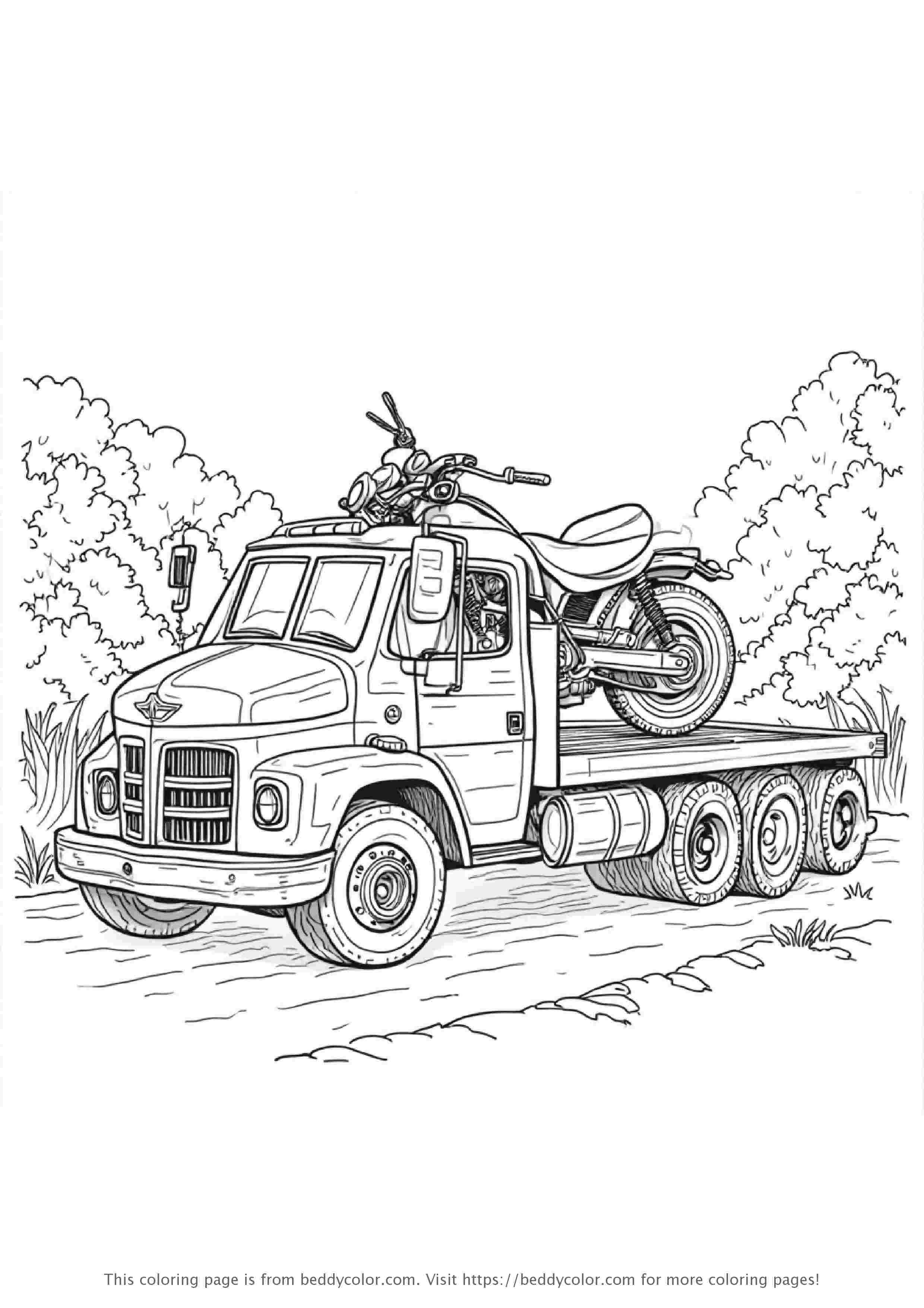Tow Truck Loading Motorcycle