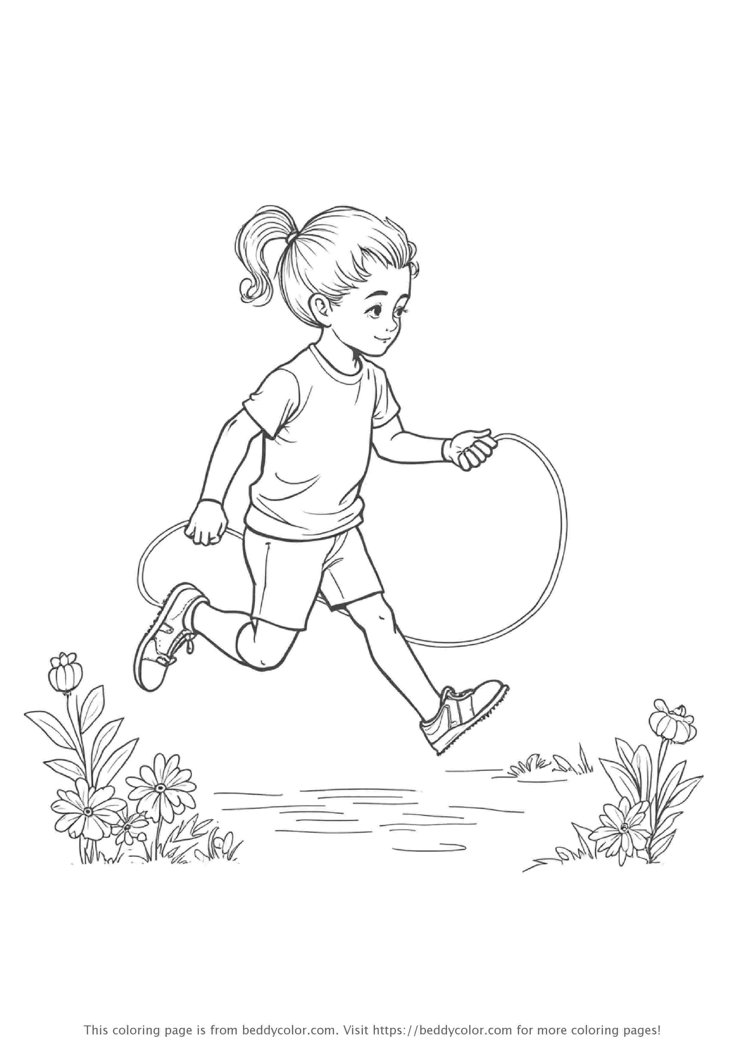 Children playing jump rope