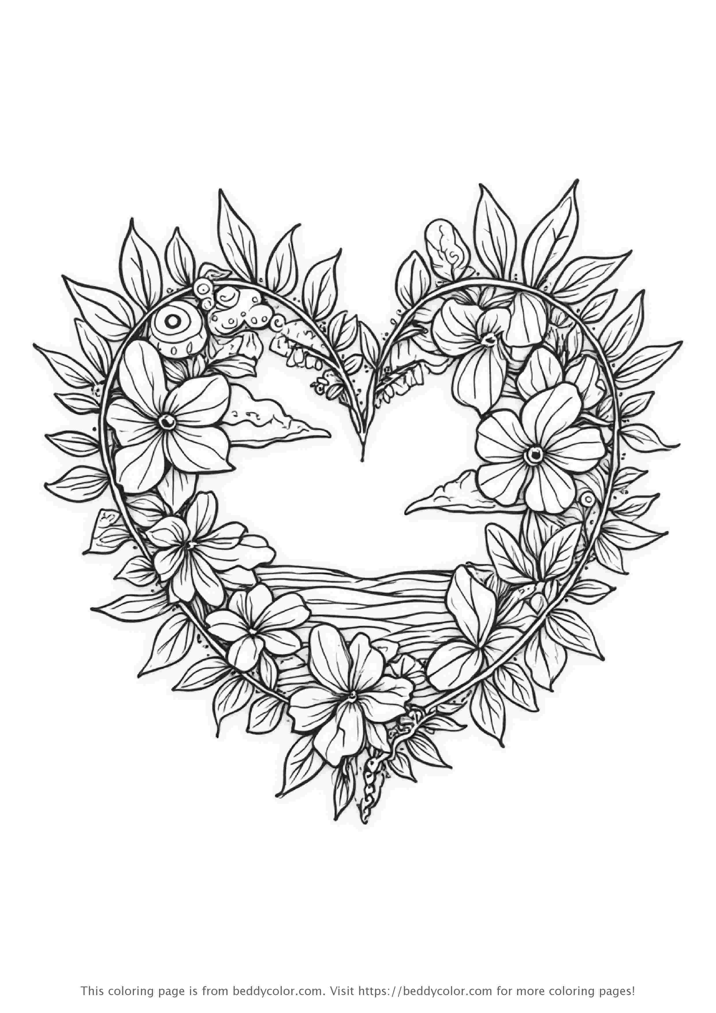 Color Mixing Heart Guide