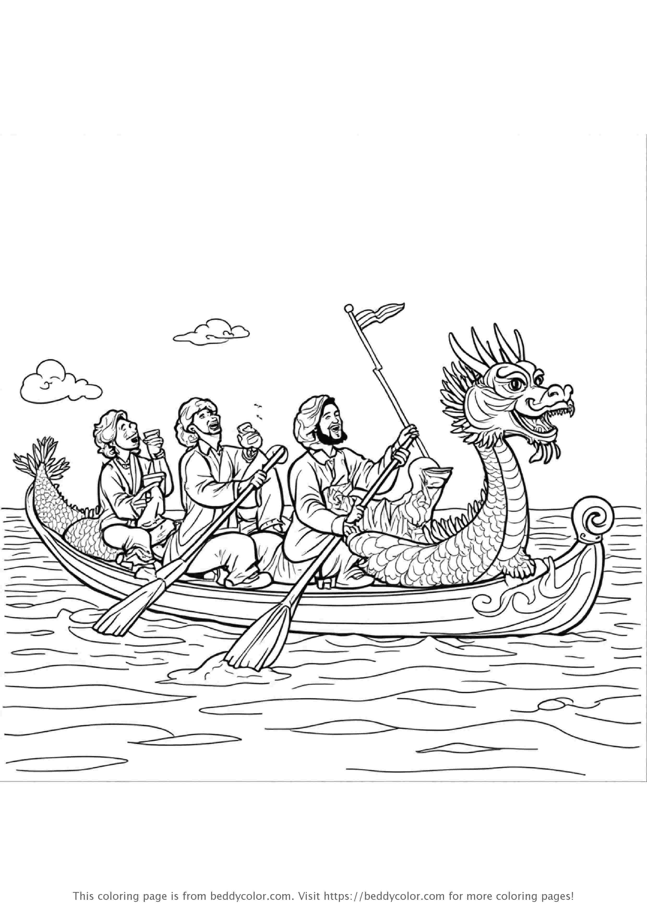 Dragon Boat Team Celebrating Victory