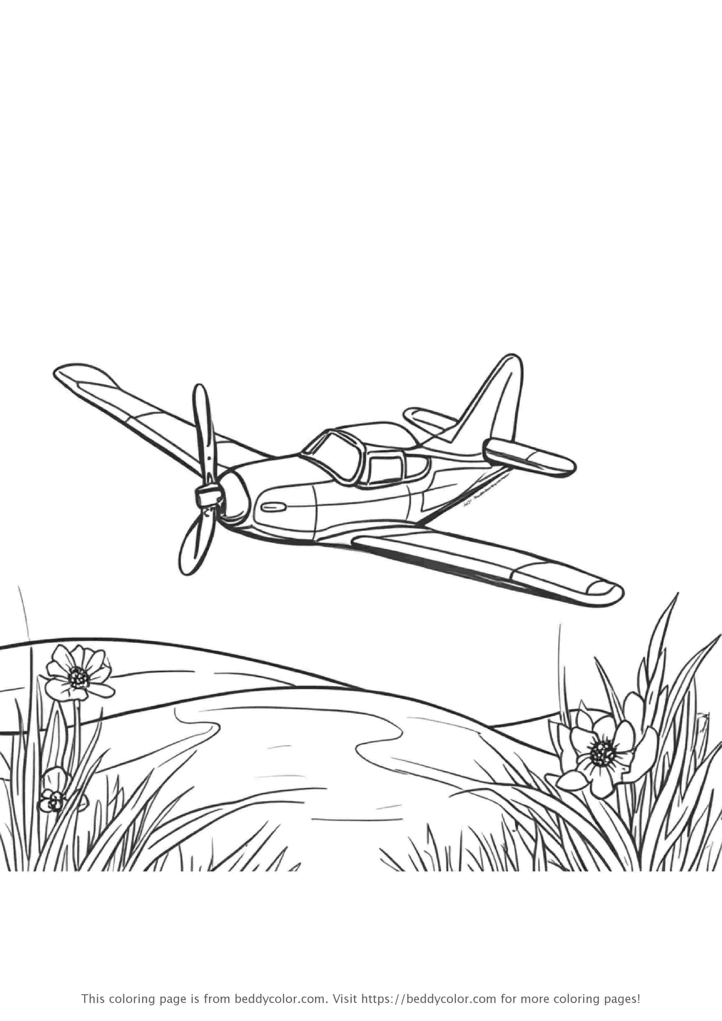Propeller Plane Taking Off